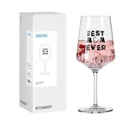 RITZENHOFF 8171010 - Bicchiere da cocktail da 500 ml, con scritta "Best Mom Ever", moderno, made in Germany