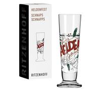RITZENHOFF 1011013 Bicchiere per grappa 40 ml - Serie Heldenfest, motivo n. 13 - Per gli eroi del barbecue - rotondo - Made in Germany