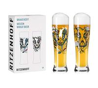 RITZENHOFF Brauchzeit #4 Set di Bicchieri da Birra di frumento, 500 milliliters, Glass, Multicolore