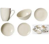 Ritzenhoff & Breker Food Plate Cecina Cream, 260 mm a base di grespa, lavastoviglie -Safe, con glassa a colori, - 6 pezzi (4248 NEW