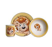 Ritzenhoff & Breker Happy Zoo Leo Set di stoviglie per bambini, 3 pezzi