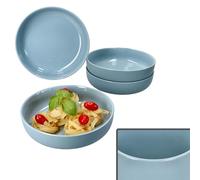 Ritzenhoff & Breker Jasper - Set di 4 piatti fondi, 610 ml, Ø 19,3 cm, piatti in gres per 4 persone, piatti profondi per insalata, zuppa, pasta & Co. per colazione, pranzo e pane da sera
