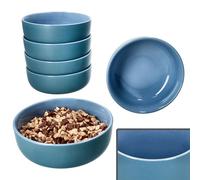 Ritzenhoff & Breker Jasper - Set di 6 ciotole da 14,3 cm, blu oceano, 360 ml, ciotola in gres porcellanato per 6 persone, ciotole per insalata, zuppa, cereali, patatine, ecc. per colazione, pranzo e