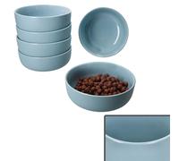 Ritzenhoff & Breker Jasper - Set di 6 ciotole da 14,5 cm, colore grigio blu, 360 ml, ciotola in gres porcellanato, per 6 persone, ciotole per insalata, zuppa, cereali, patatine ecc. per colazione,
