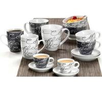 Ritzenhoff & Breker Jumbo Coffee Cup "Cornello Grey", 0,6 L fatto di porcellana, lavastoviglie adatto, - 6 pezzi (557732) NEW