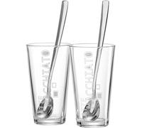 Ritzenhoff & Breker Lena 115512 - Bicchieri da Latte Macchiato, con cucchiai, 4 pz