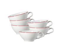 Ritzenhoff & Breker Ostfriese - Set di 6 tazze da tè da 100 ml, colore rosso
