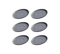 Ritzenhoff & Breker Set di 6 piattini da caffè Jasper, nero, ø 10,5 cm, piattino in gres, soft touch e smalto opaco