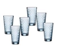 Ritzenhoff & Breker Set di bicchieri da long drink Favo, 6 pezzi, blu, vetro