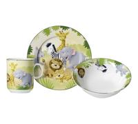 Ritzenhoff & Breker Set di stoviglie per bambini, modello Afrikatiere, 3 pezzi, in confezione regalo