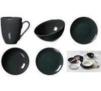 Ritzenhoff & Breker Suppenteller Cecina Grey, 210 mm realizzati in grespa, lavastoviglie -safe, con glassa a colori, - 6 pezzi NEW