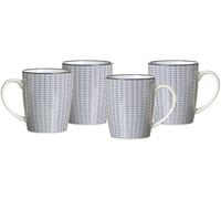 Ritzenhoff & Breker Tazza di caffè Set di Royal Makoto, 4 Pezzi, 350 ML, in Porcellana, Bianco e Blu