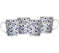 Ritzenhoff & Breker Tazza di caffè Set di Royal Sakura, 4 Pezzi, 350 ML, in Porcellana, Bianco e Blu