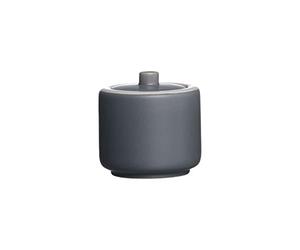 Ritzenhoff & Breker Zuccheriera Jasper, Grigio, ø 8,5 cm, Barattolo per caffè e torte in gres porcellanato, portaspezie con coperchio, glassa opaca e soft touch