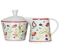 Ritzenhoff & Breker Zuckerdose und Milchkännchen Doppio Shanti, 2-Teilig Accessori per la tavola, Porcellana, Floreale, Set da 2 Pezzi, 2 unità