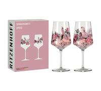 RITZENHOFF 6011003 Bicchiere da aperitivo 500 ml - Set di 2 - Serie Sommersonett - 2 pezzi, motivo cacatua - Made in Germany