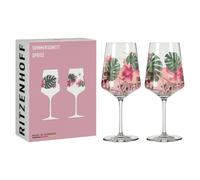 RITZENHOFF 6011001 Bicchiere da aperitivo 500 ml - Set di 2 - Serie Sommersonett No. 1-2 pezzi, motivo floreale - Made in Germany