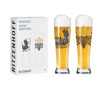 RITZENHOFF Set di 2 bicchieri da birra - 500 ml - Made in Germany | Art. n. 3481010, Serie Brauchzeit, 2 bicchieri da birra 500 ml, cristallo, lavabile in lavastoviglie