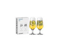 RITZENHOFF 3471002 Bicchiere da birra 300 ml - Set di 2 - Serie Brauchzeit, motivo n. 2 - Acqua, multicolore - Made in Germany