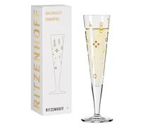 RITZENHOFF 1071040 Bicchiere da champagne 200 ml - Serie Goldnacht No. 40, set di 2 - Pezzo di design con oro vero - Made in Germany
