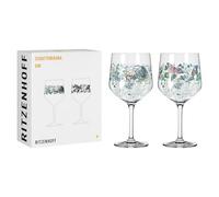 RITZENHOFF 3691004 - Set di 2 bicchieri da gin, 700 ml, motivo: fauna, uccello e farfalla, prodotto in Germania