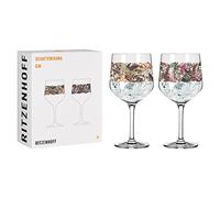 RITZENHOFF Schattenfauna #2 Set di Bicchieri da ging, 700 milliliters, Glass, Multicolore