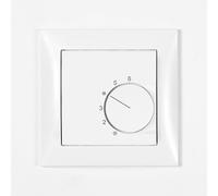 Ritzer UP - Termostato per ambiente, con telaio Berker S1, bianco polare, lucido, per riscaldamento a pavimento