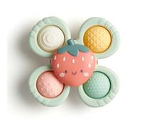 Ritzy Pop & Whirl - Fidget Spinner, giocattolo da viaggio e da bagno for neonati e bambini piccoli - Fidget con popper testurizzato for sviluppare le capacità motorie fini - Si attacca a seggioloni, t
