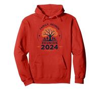 Riunione di Famiglia 2024 Legacy Tree Gathering Felpa con Cappuccio, Unisex per Adulti, Rosso, M