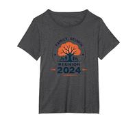 Riunione di Famiglia 2024 Legacy Tree Gathering Maglietta, Donna Plus-Size, Grigio Scuro, 4X