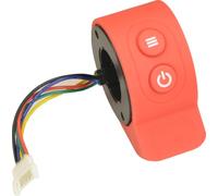 RiuScooter Acceleratore a 5 pin, 2 pulsanti, compatibile con scooter elettrici Cecotec, colore rosso, dimensioni standard
