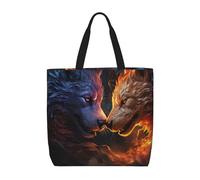 Riutilizzabile Borsa Da Spiaggia Head On Fire Borsa Donna Con Tasca Interna Shopper Borsetta Per Uso Viaggi, Regali, Scuola, 40X50X15Cm