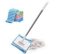 riutilizzabile con panni e testa girevole a 360 gradi con blocco, umido e asciutto, pulitore della polvere, per camera da , bagno e soggiorno, a secco e bagnato, per marmo, piastrelle