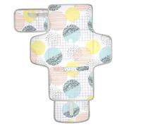Riutilizzabile lavabile fasciatoio con tasca in tessuto fasciatoio fasciatoio portatile neonato stazione da viaggio kit rotondo astratto cerchi pastello