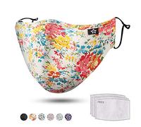 Riutilizzabile Mascherine in Tessuto con Filtri,Lavabile Mascherine di Stoffa Antivento Cotone Mascherina Unisex Mask