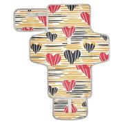 Riutilizzabile Pannolino Fasciatoio Pad con Tessuto Tasca Pannolino Mat Fasciatoio Fasciatoio Travel Infant Travel Station Kit Stripe Linea Semplice Cuore San Valentino