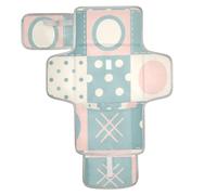 Riutilizzabile pannolino pad con tasca in tessuto fasciatoio fasciatoio neonato stazione di viaggio kit patchwork modello fiori pastello pesca