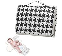 Riutilizzabile pannolino pad fasciatoio con tasca in tessuto classico nero bianco pied de poule impermeabile fasciatoio pad per bambino neonato kit da viaggio cambiador de pa?ales para Bebes