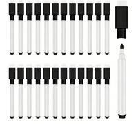 [Riutilizzabili] 1/5/10/20 pezzi Penne marker nere cancellabili portatili, marker cancellabili a base d'acqua per lavagna/lavagna bianca, penne a punta di feltro per lavagna luminosa LED cancellabili 