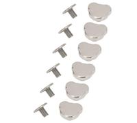 Riuulity 20pcs Rivet per la Testa Dell'orso Decorativo e Set di Viti a Lunga Durata di Rivestimento in Lega di Zinco per la Borsetta della Cinghia di Pelle Craft da 10 Mm 10 Mm (#2)