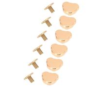 Riuulity 20pcs Rivet per la Testa Dell'orso Decorativo e Set di Viti a Lunga Durata di Rivestimento in Lega di Zinco per la Borsetta della Cinghia di Pelle Craft da 10 Mm 10 Mm (#1)