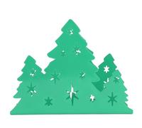 Riuulity Acciaio Inossidabile per Tovagliolo Dell'albero di Natale, Portabicchiere di Tessuto Ornament Storage per il Ristorante per la Casa con Spirito Natalizio (GREEN)
