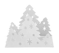 Riuulity Acciaio Inossidabile per Tovagliolo Dell'albero di Natale, Portabicchiere di Tessuto Ornament Storage per il Ristorante per la Casa con Spirito Natalizio (Acciaio inossidabile)