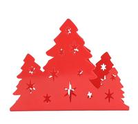 Riuulity Acciaio Inossidabile per Tovagliolo Dell'albero di Natale, Portabicchiere di Tessuto Ornament Storage per il Ristorante per la Casa con Spirito Natalizio (rosso)