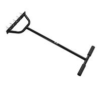 Riuulity Aeratore Manuale in Acciaio Al Carbonio con Strumento per Prato Dal Funzionamento Semplice, Forte Effetto di Allentamento del Terreno Applicabile a Giardini e Giardini