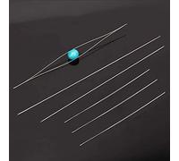 Riuulity Aghi per Perline con Cruna Grande Robusti e Durevoli per la Creazione di Gioielli con Perline Set di 10 Aghi Leggeri in Acciaio per Artigiani con Tubo di Stoccaggio