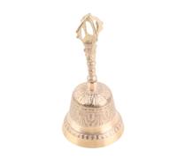 Riuulity Campanello a Mano in Ottone Campanello da Canto con Manico Liscio e Suono Forte e Chiaro per Insegnante di Negozio di Hotel di Ristoranti (Come mostrato)