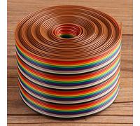 Riuulity Cavo a Nastro Piatto 40P Passo 1,27 Mm Larghezza 5,08 Cm per Cablaggio Interno in Strumenti Elettrici Isolato in PVC 2 M (1 metro di lunghezza)