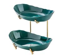 Riuulity Cesto di Frutta di Lusso a 3 Livelli per Bancone della Pratico Espositore per Ciotole da Portata per Feste di Compleanno Materiale in Ferro Acrilico Premium Decorazioni per la Casa (2