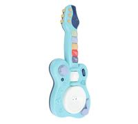 Riuulity Chitarra Elettrica Giocattolo per Bambini, Strumento Musicale Colorato per Bambini Piccoli, Chitarra Didattica Educativa per, Design a Fumetti, Giocattolo Musicale Portatile Leggero (Blue)